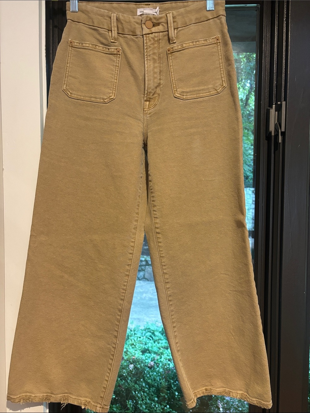 Good American Wide-Leg Jeans in Khaki Brown